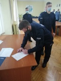 Nowi policjanci z Sosnowca złożyli wczoraj przysięgę.