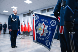 Zdjęcie przedstawia Pierwszego Zastępcę Komendanta Wojewódzkiego Policji w Katowicach.